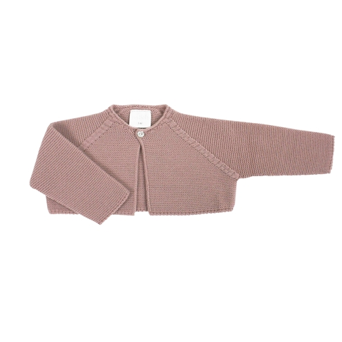Chaqueta corta punto bobo rosa palo 