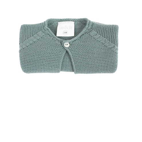 Chaqueta corta punto bobo verde agua