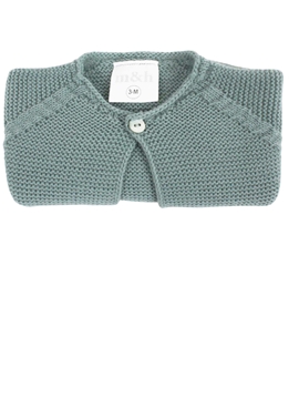 Aquarelle green knit short baby cardigan m&h