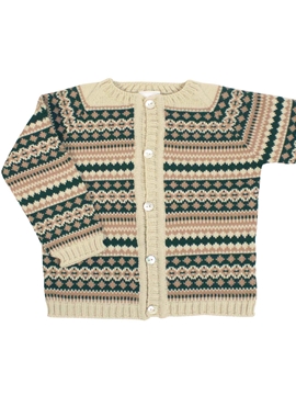 jacquard green cardigan