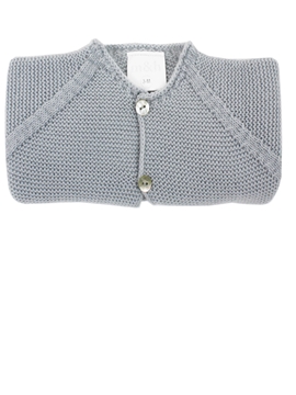 Thick knitted long baby grey cardigan m&h