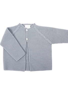 Thick knitted long baby grey cardigan m&h