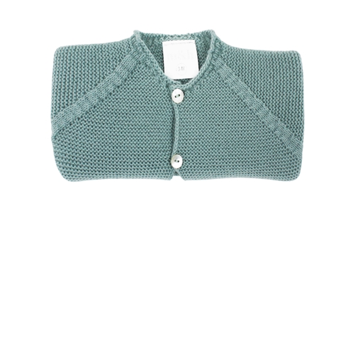 Chaqueta larga punto bobo verde agua