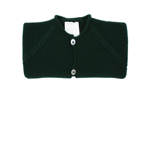 Dark green knitted baby cardigan m&h