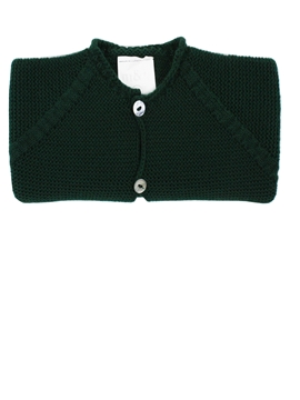 Dark green knitted baby cardigan m&h