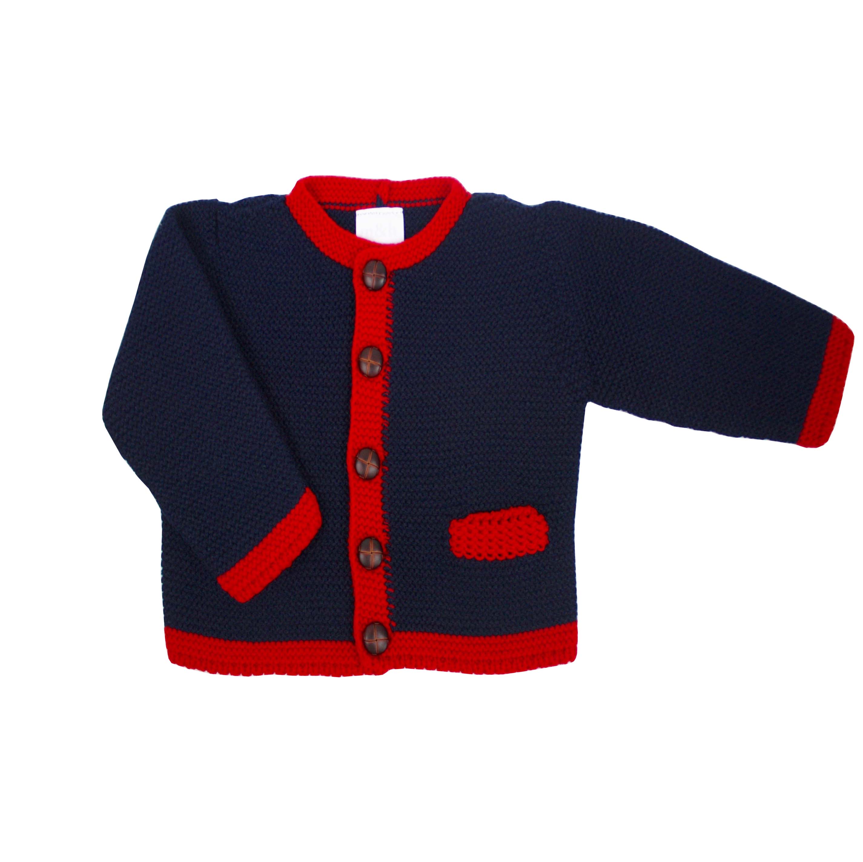 newborn red cardigan