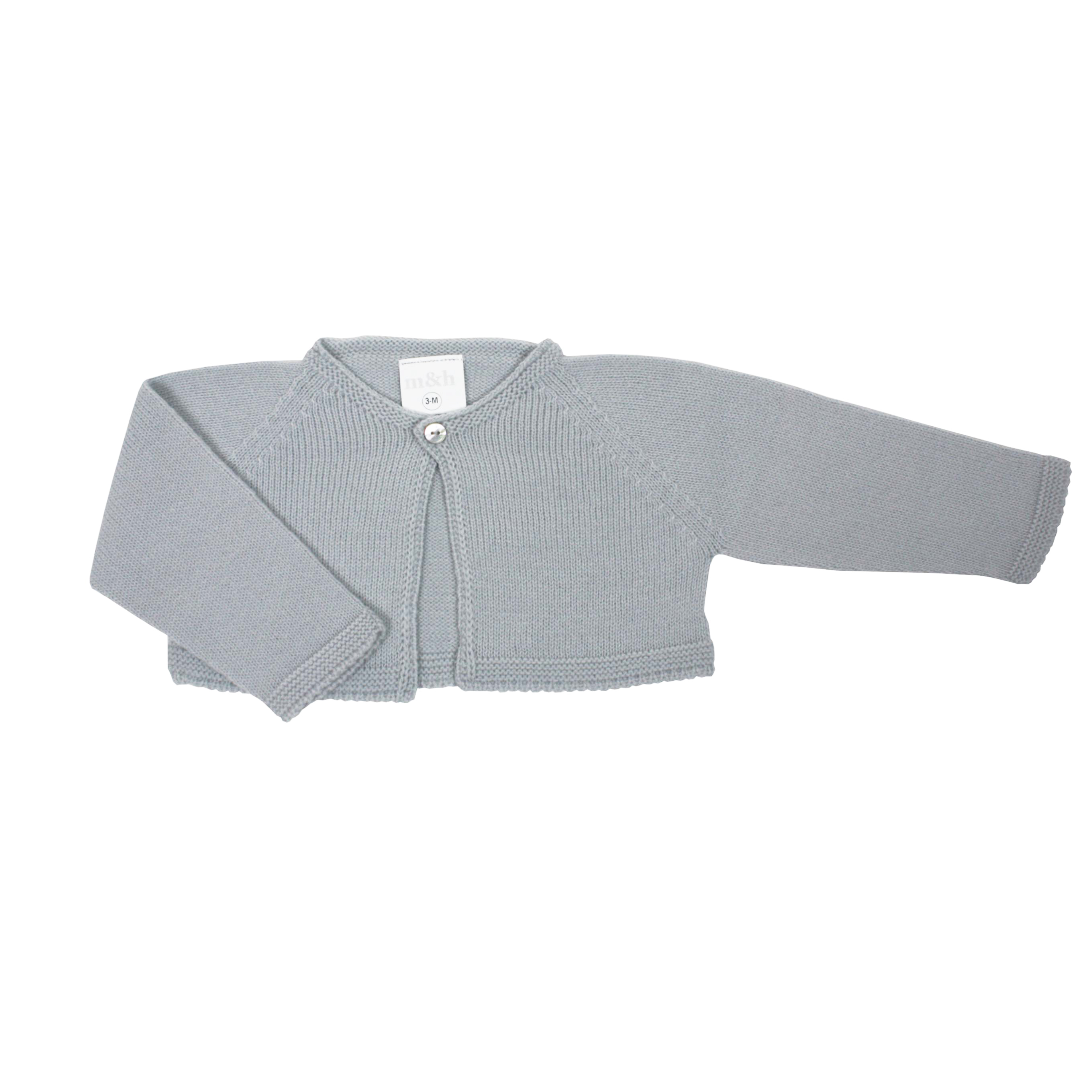 baby grey knitted cardigan