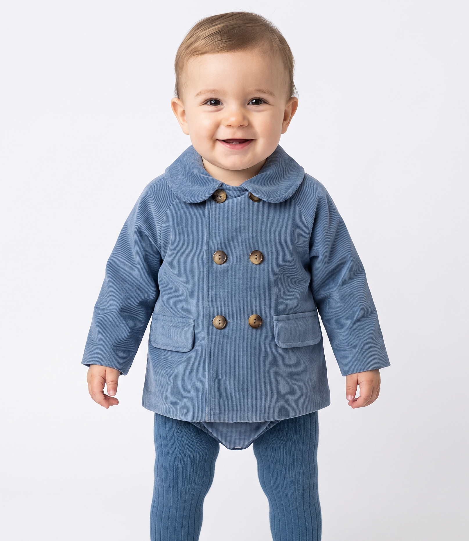 blue corduroy coat baby