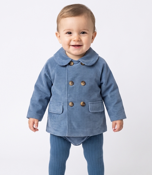 blue corduroy coat baby