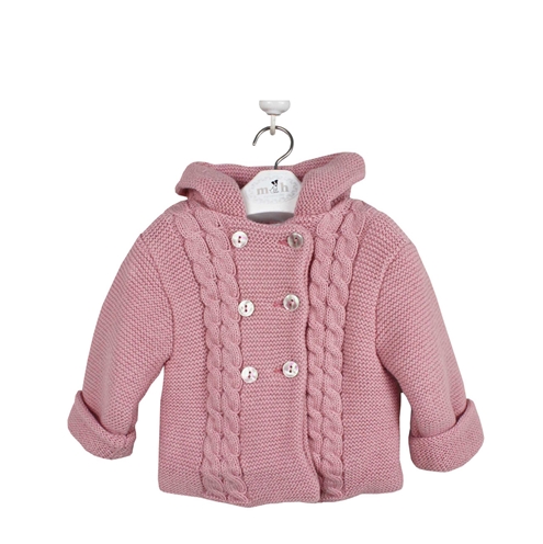 knit pastel pink coat