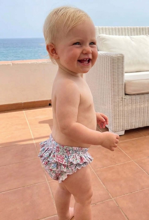 cubre baño licra verde flores