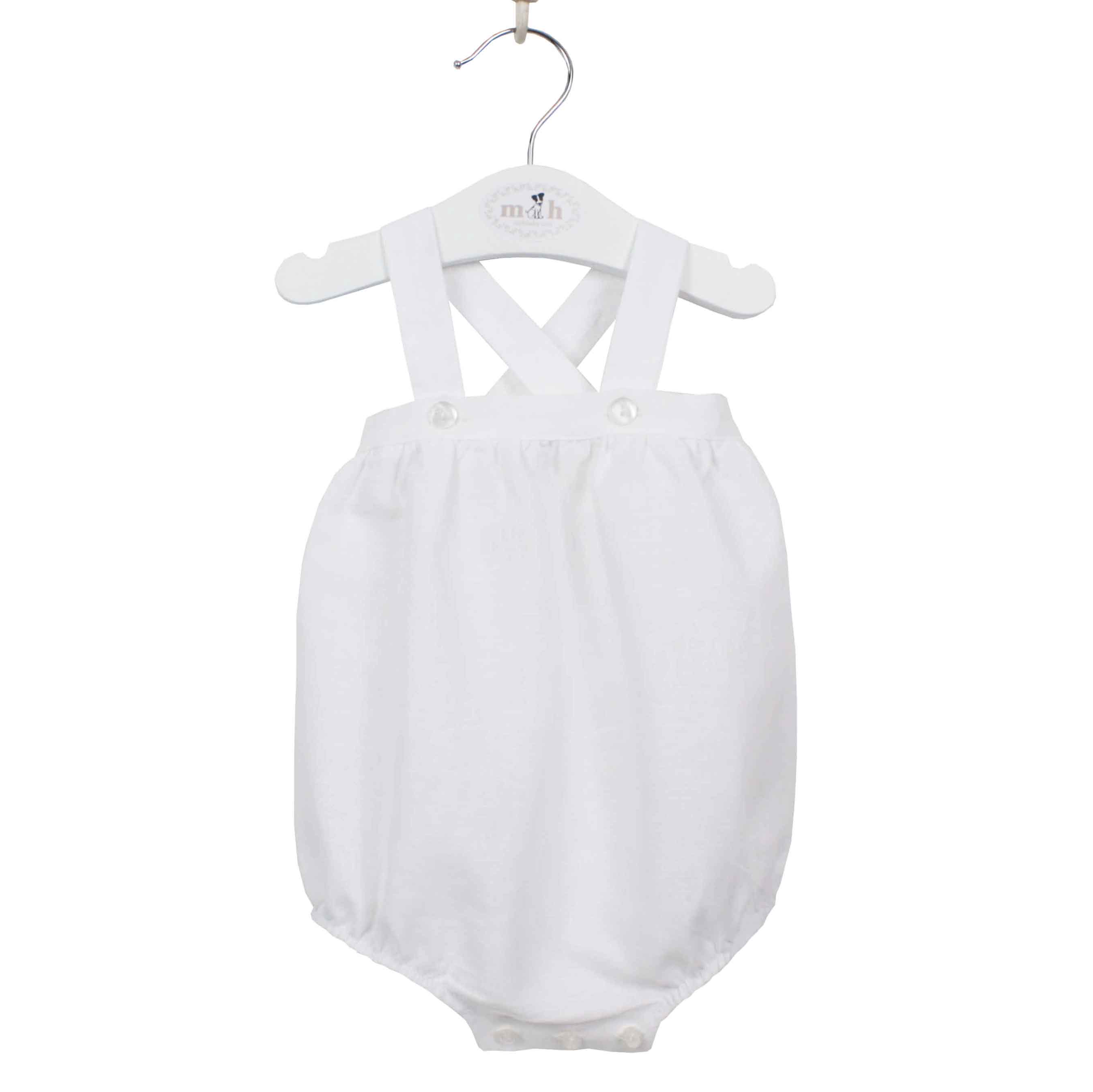 Wetland lip expositie White baby romper linen cotton