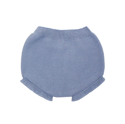 Cubrepañal bebé azulón de punto con volantes 