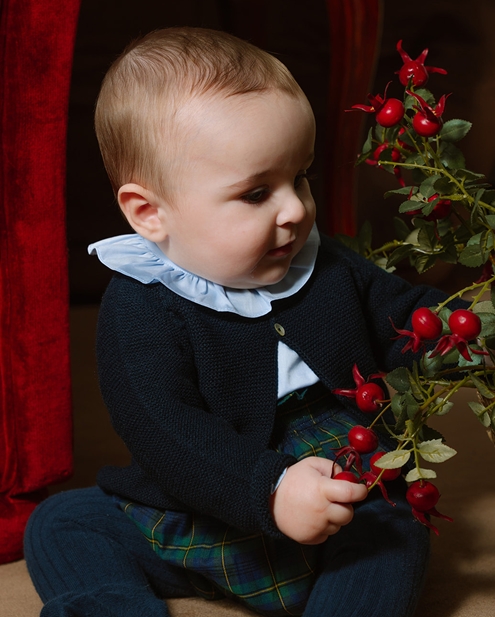 christmas bloomer tartan green and navy blue