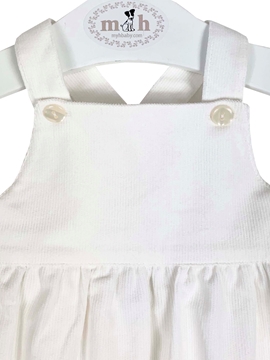 Manuel baby romper off white corduroy