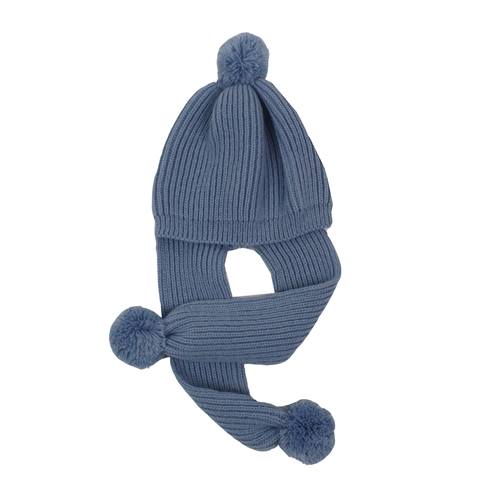 Gorro-bufanda punto azulón
