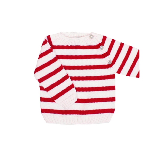 navy red white sweater