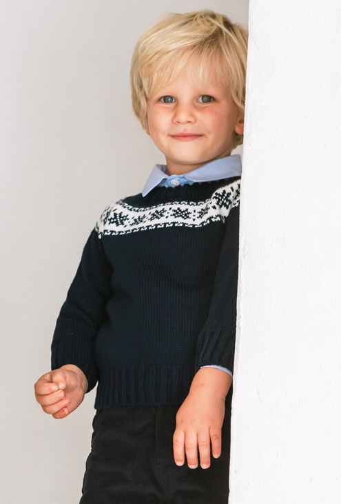 navy blue knit sweater