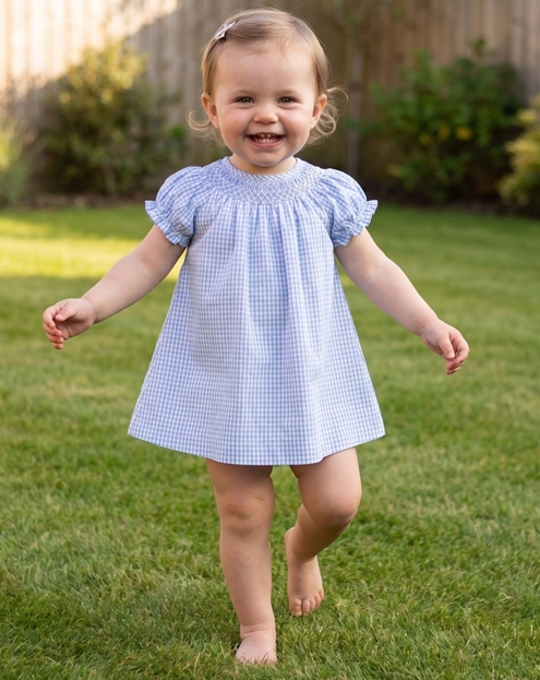 summer baby dress blue