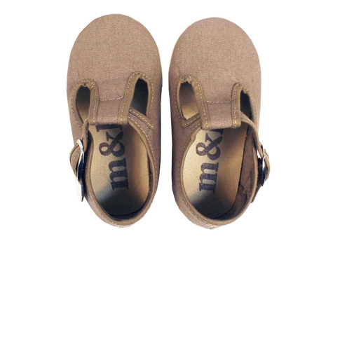 brown boy canvas shoes
