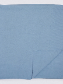 blue blanket knitted
