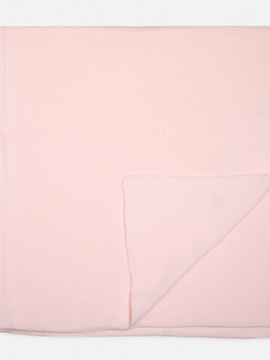 baby pink blanket knitted