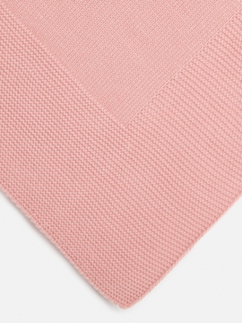 pastel pink blanket knitted