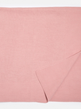 pastel pink blanket knitted