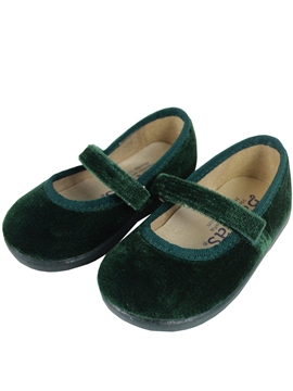 Merdecita terciopelo verde velcro batila