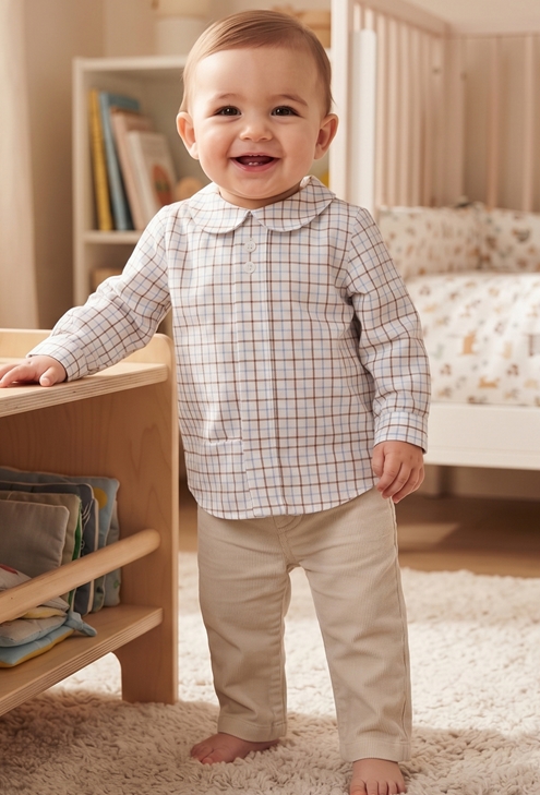 pantalón pana beige