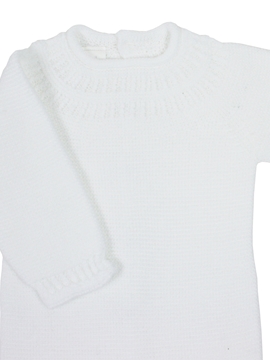 Pelele de punto blanco con ochitos