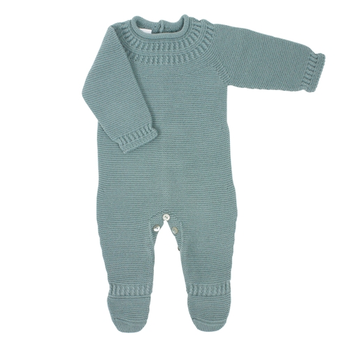 Green knit jumpsuit