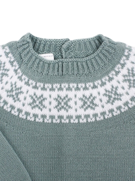 pelele verde agua palo con greca blanca