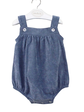 medium blue corduroy romper baby