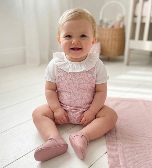 Peto bebé florecitas rosas