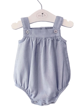 baby romper blue corduroy