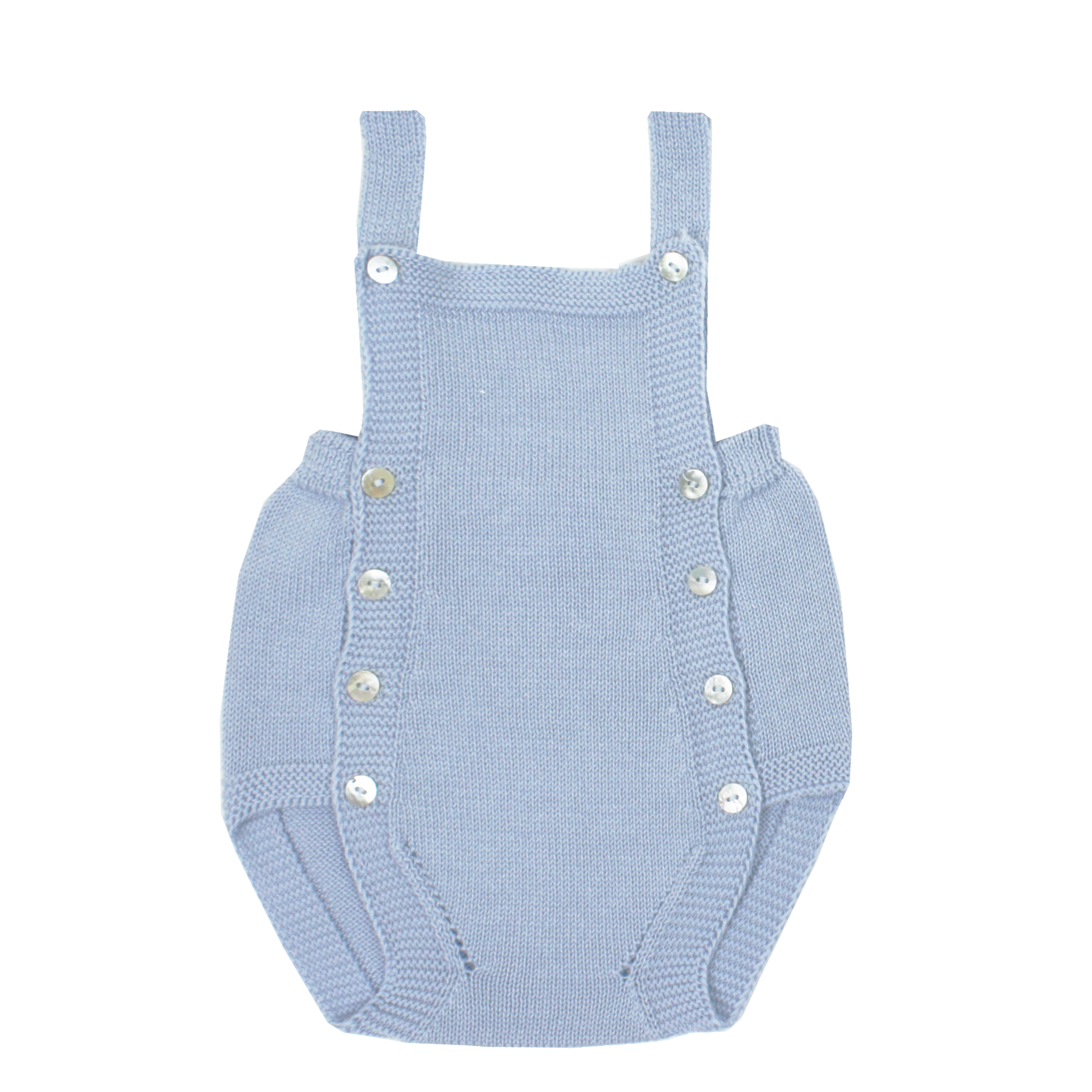 baby knit romper in blue