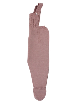 Peto de punto rosa palo con tirantes