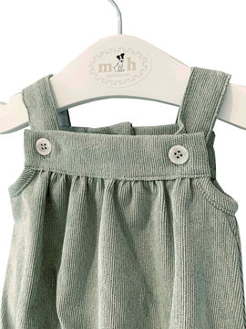 m&h baby romper corduroy green seaweed