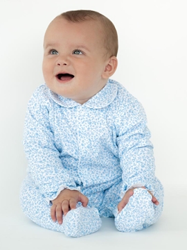 pijama flores azules