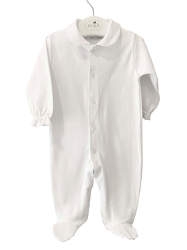 Pijama largo blanco algodón