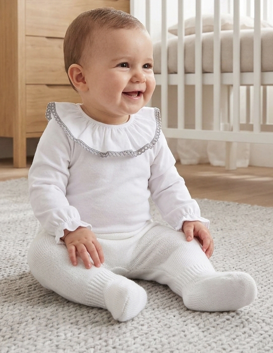 white knit baby