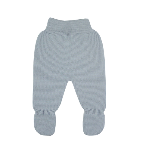 Polaina bebé punto bobo gris m&h