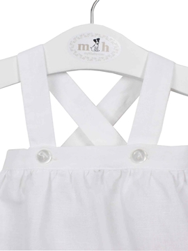 pololo con tirantes blanco lino