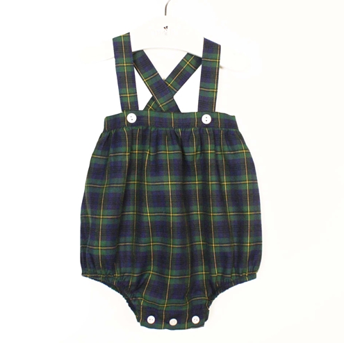 romper baby tartan