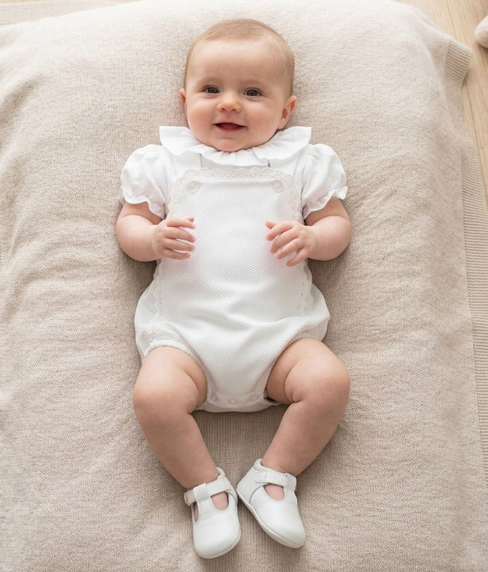 pique fabric baby romper