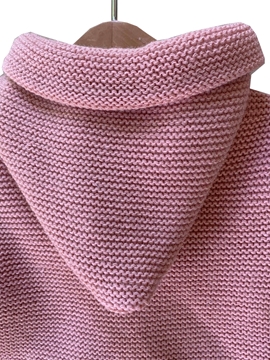 san Francisco knit two pieces for baby in pastel pink
