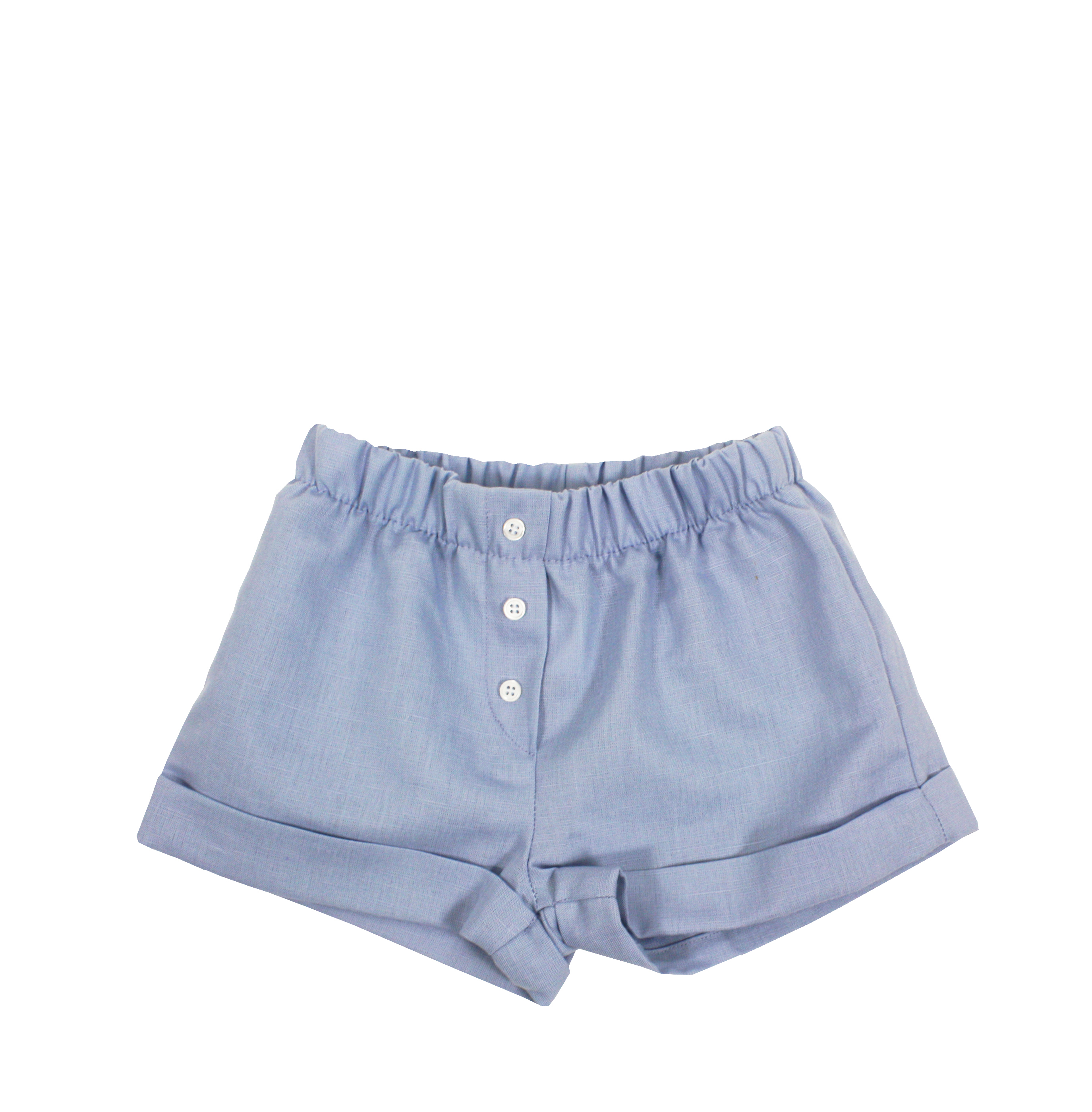 medium blue linen short 