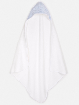 Hooded towel blue print