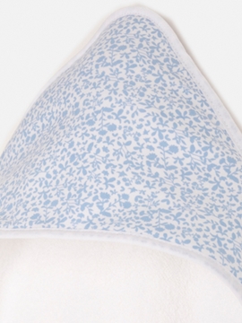 Hooded towel blue print